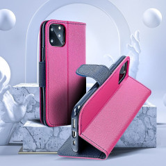 Apple iPhone SE 2022 5G Wallet Cases Fancy Book Pink / Navy