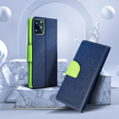 Samsung Galaxy S20 FE 5G Wallet Cases Fancy Book Navy / Lime