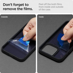 Apple iPhone 13 Case Spigen Ultra Hybrid Crystal clear  Matte frost black