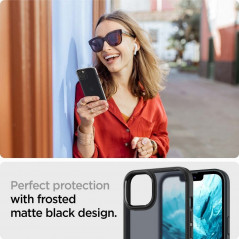 Apple iPhone 13 Case Spigen Ultra Hybrid Crystal clear  Matte frost black