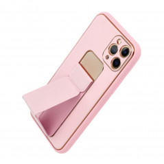 Apple iPhone 11 Case LEATHER Case Kickstand Pink