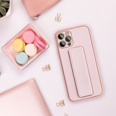 Apple iPhone 11 Pro Case LEATHER Case Kickstand Pink