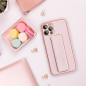 Apple iPhone 11 Pro Case LEATHER Case Kickstand Pink