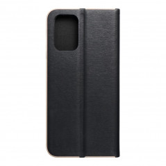 XIAOMI Redmi Note 10S Wallet Cases LUNA Book Gold Elegant Black