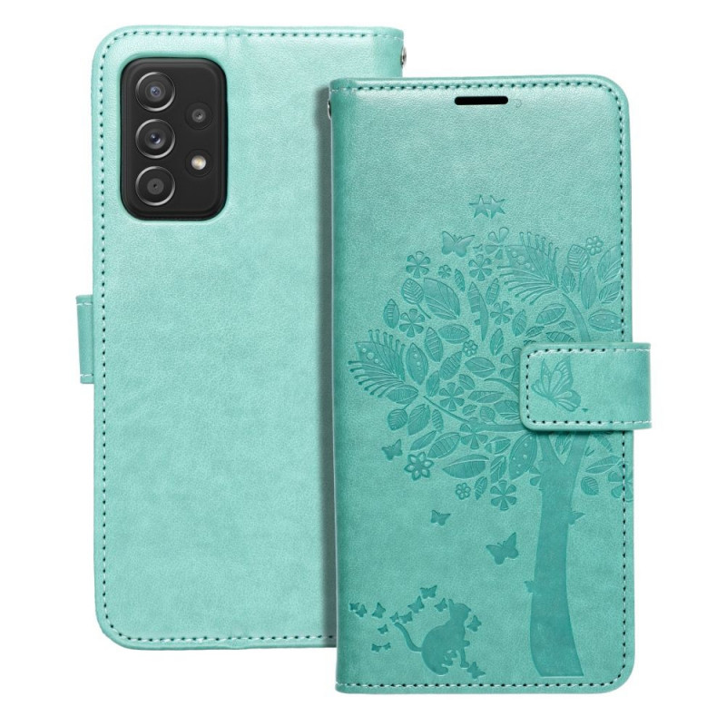 Samsung Galaxy A52 LTE Wallet Cases MEZZO Book Tree  Green