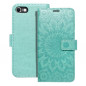 Apple iPhone SE 2022 5G Wallet Cases MEZZO Book Mandala  Green