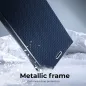 XIAOMI Redmi 9C NFC Wallet Cases LUNA Book Carbon Carbon Fibre, Elegant  Blue