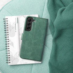 Samsung Galaxy A22 5G Wallet Cases TENDER Book Green