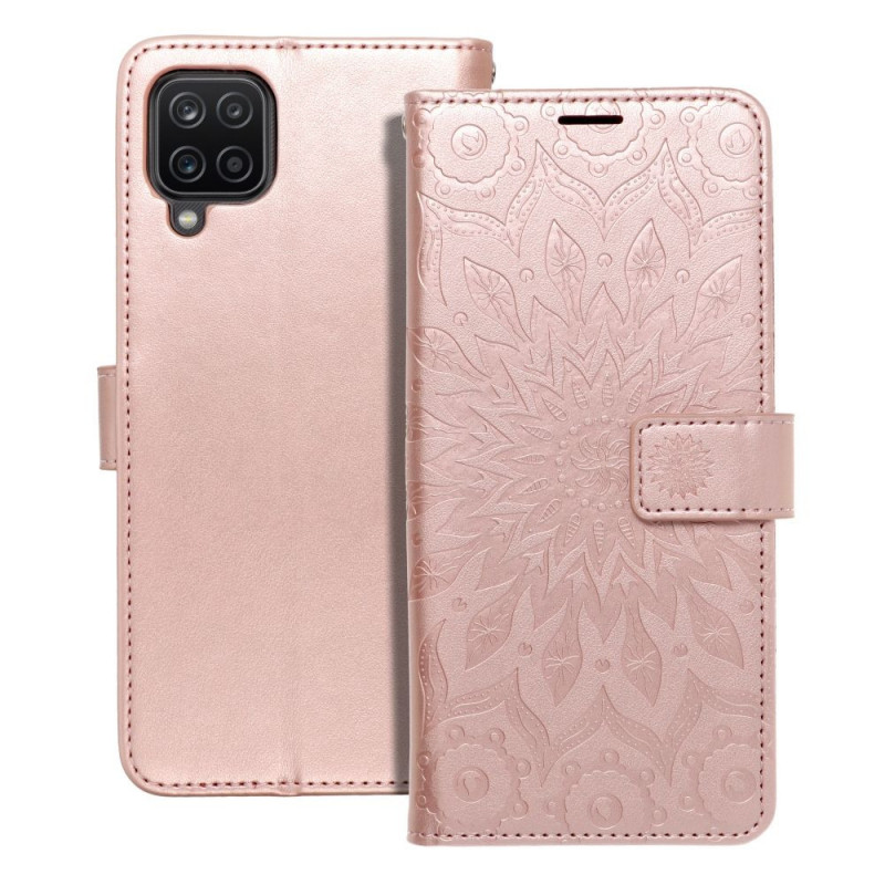 Samsung Galaxy A12 Wallet Cases MEZZO Book Mandala  Rose gold
