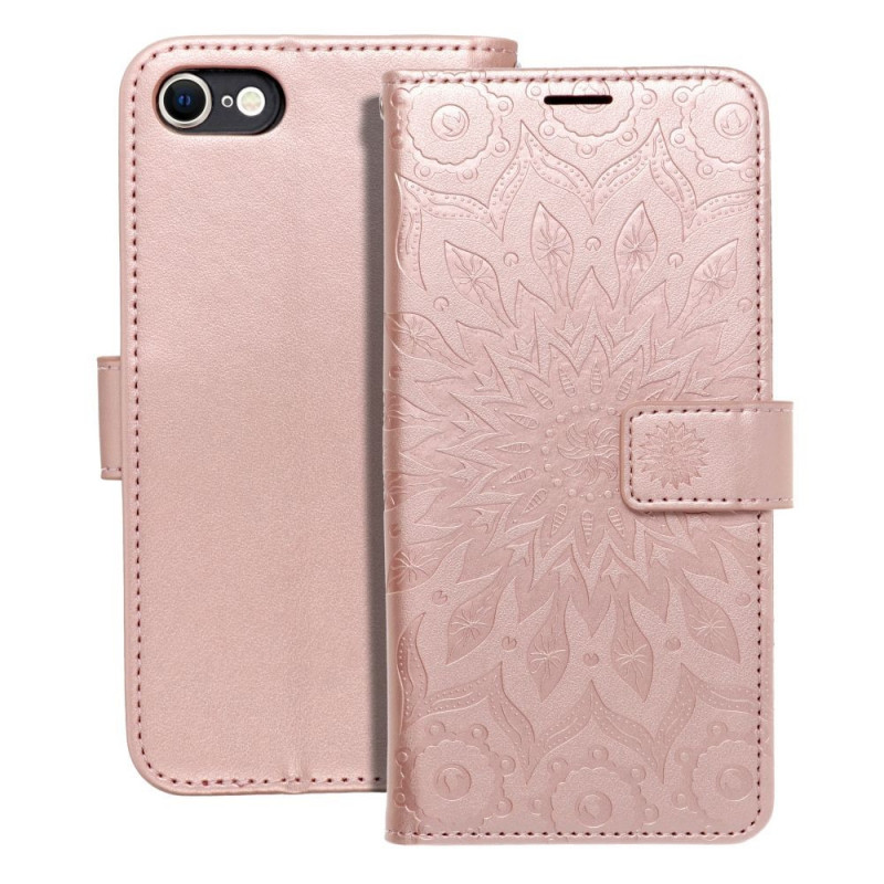 Apple iPhone SE 2022 5G Wallet Cases MEZZO Book Mandala  Rose gold