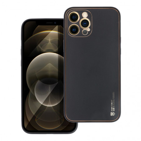 Apple iPhone 12 Pro Max Case Leather Black