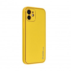Apple iPhone 12 Case Leather Yellow