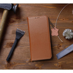 Apple iPhone SE 2022 5G Wallet Cases Leather case SMART PRO Elegant  Brown