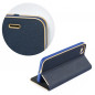 Apple iPhone SE 2022 5G Wallet Cases LUNA Book Gold Elegant  Navy blue