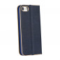 Apple iPhone SE 2022 5G Wallet Cases LUNA Book Gold Elegant  Navy blue