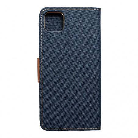 Samsung Galaxy A22 5G Wallet Cases CANVAS Book Navy blue
