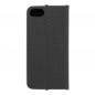 Apple iPhone SE 2022 5G Wallet Cases LUNA Book Carbon Carbon Fibre, Elegant  Black