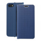 Apple iPhone SE 2022 5G Wallet Cases LUNA Book Carbon Carbon Fibre, Elegant  Blue