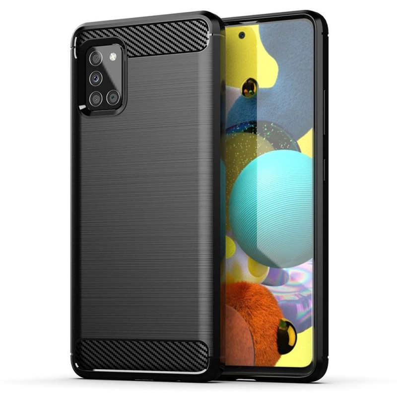 Samsung Galaxy A51 LTE Case Carbon Elegant  Black