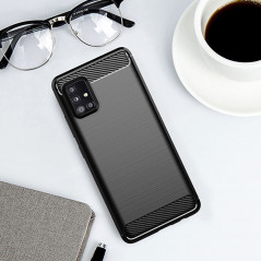 Samsung Galaxy A51 LTE Case Carbon Elegant  Black