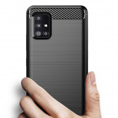 Samsung Galaxy A51 LTE Case Carbon Elegant  Black