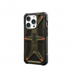 Apple iPhone 15 Pro Case Urban Armor Gear Monarch Pro MagSAFE  Kevlar element green