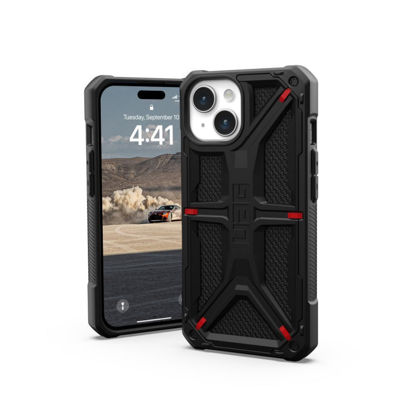 Apple iPhone 15 Case Urban Armor Gear Monarch Premium case  MagSAFE  Kevlar black