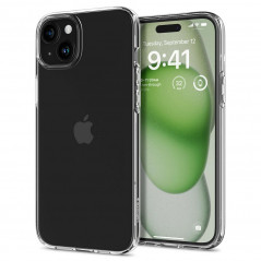 Apple iPhone 15 Plus Case Spigen Liquid Crystal Crystal clear  Transparent