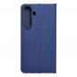 Samsung Galaxy S24 Wallet Cases LUNA Book Carbon Carbon Fibre, Elegant  Blue