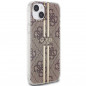 Apple iPhone 15 Plus Case Guess 4G Gold Stripe Elegant  Brown