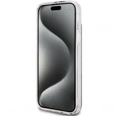 Apple iPhone 15 Plus Case Guess 4G Gold Stripe Elegant  Black