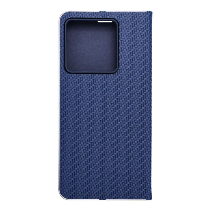 XIAOMI 13T Pro Wallet Cases LUNA Book Carbon Carbon Fibre, Elegant  Blue
