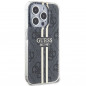 Apple iPhone 15 Pro Case Guess 4G Gold Stripe Elegant  Black