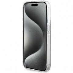 Apple iPhone 15 Pro Case Guess 4G Gold Stripe Elegant  Black
