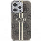 Apple iPhone 15 Pro Case Guess 4G Gold Stripe Elegant  Brown