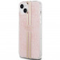 Apple iPhone 15 Plus Case Guess 4G Gold Stripe Elegant  Pink