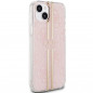 Apple iPhone 15 Plus Case Guess 4G Gold Stripe Elegant  Pink