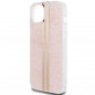 Apple iPhone 15 Plus Case Guess 4G Gold Stripe Elegant  Pink