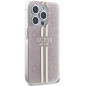 Apple iPhone 15 Pro Case Guess 4G Gold Stripe Elegant  Pink