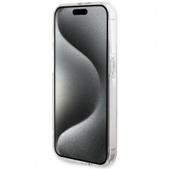 Apple iPhone 15 Pro Case Guess 4G Gold Stripe Elegant  Pink