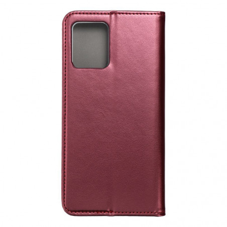 Motorola Moto G54 Wallet Cases Smart Magneto book Burgundy