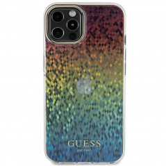 Apple iPhone 12 Case Guess IML Faceted Mirror Elegant  Disco iridescent