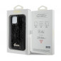 Apple iPhone 12 Case Guess Sequin Script Metal Elegant  Black