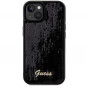 Apple iPhone 14 Case Guess Sequin Script Metal Elegant  Black