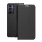 Samsung Galaxy A15 LTE Wallet Cases LUNA Book Carbon Carbon Fibre, Elegant  Black