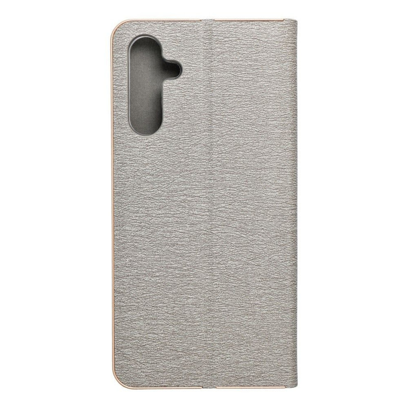 Samsung Galaxy A15 LTE Wallet Cases LUNA Book Gold Elegant  Silver