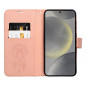 Samsung Galaxy A55 Wallet Cases MEZZO Book Dreamcatcher  Peach fuzz
