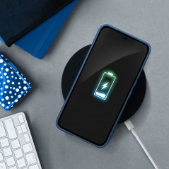 Samsung Galaxy A55 Case Silicone Elegant  Blue