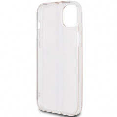Apple iPhone 15 Case Guess 4G Gold Stripe Elegant  Pink