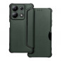 XIAOMI Redmi Note 13 4G Wallet Cases Razor Book Carbon Fibre, Carbon pattern  Dark green